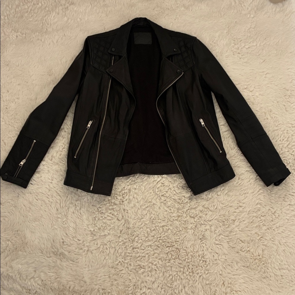 All Saints Black Leather Jacket